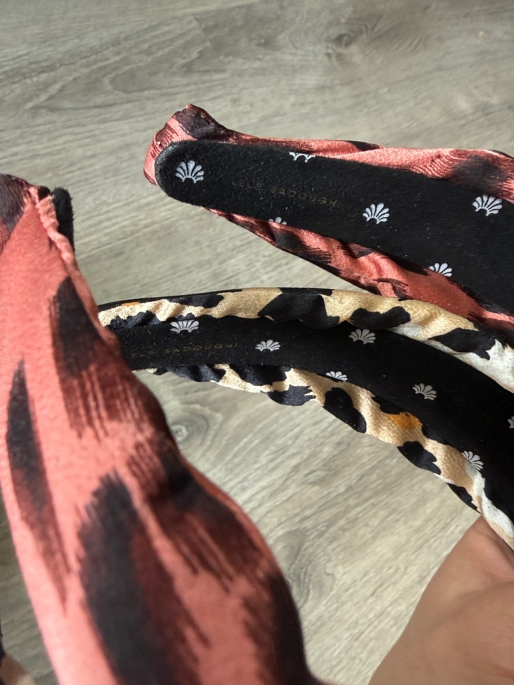 BUNDLE 🎀 LELE Sadoughi Leopard Print Headbands Pink Nude - Picture 7 of 8